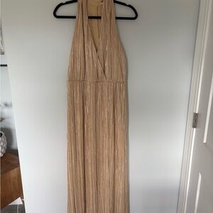 Boston Proper Gold Maxi Dress